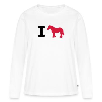 J'aime rouler de sang-froid - T-shirt manches longues Premium bio Femme - blanc - Devant - Julia (174cm)