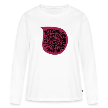 stream of conciousness in a droplet - Women's Premium Organic Long Sleeve Shirt - white - Front - Julia (174cm)