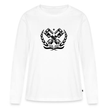 RACE PISTONS - Women's Premium Organic Long Sleeve Shirt - white - Front - Julia (174cm)