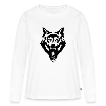loup-garou - T-shirt manches longues Premium bio Femme - blanc - Devant - Julia (174cm)
