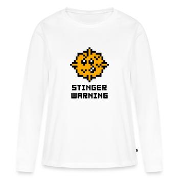 Stinger Warning - Women's Premium Organic Long Sleeve Shirt - white - Front - Julia (174cm)
