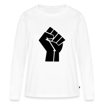faust - Frauen Premium Bio Langarmshirt - Weiß - Vorne - Julia (174cm)
