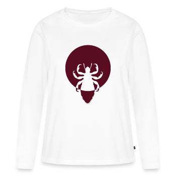 logo d'insecte - T-shirt manches longues Premium bio Femme - blanc - Devant - Julia (174cm)
