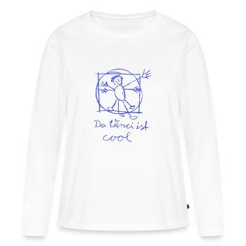 Da Vinci's cool - Women's Premium Organic Long Sleeve Shirt - white - Front - Julia (174cm)