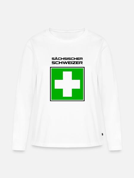 sächsischer schweizer 1 - Frauen Premium Bio Langarmshirt - Weiß