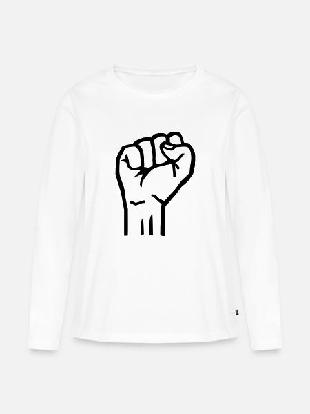 Faust - Frauen Premium Bio Langarmshirt - Weiß