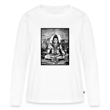 Shiva - T-shirt manches longues Premium bio Femme - blanc - Devant - Julia (174cm)