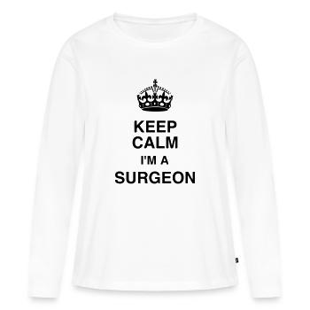 Arzt / Medizin / Chirurg / Chirurgie - Frauen Premium Bio Langarmshirt - Weiß - Vorne - Julia (174cm)
