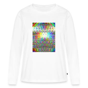 Hibou psychique - T-shirt manches longues Premium bio Femme - blanc - Devant - Julia (174cm)