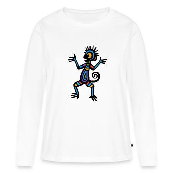 Culture des Incas, symbole - T-shirt manches longues Premium bio Femme - blanc - Devant - Julia (174cm)