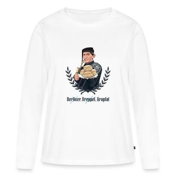 Rieser Grantler // Illustration - Frauen Premium Bio Langarmshirt - Weiß - Vorne - Julia (174cm)