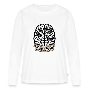 Content Creator Masterpiece - Frauen Premium Bio Langarmshirt - Weiß - Vorne - Julia (174cm)