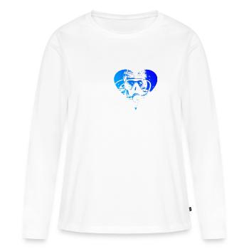 Homme Plongeur Plongée Plongée Plongée Plongée - T-shirt manches longues Premium bio Femme - blanc - Devant - Julia (174cm)