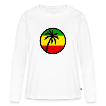 reggae - T-shirt manches longues Premium bio Femme - blanc - Devant - Julia (174cm)