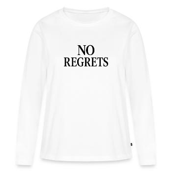 Aucun regret - T-shirt manches longues Premium bio Femme - blanc - Devant - Julia (174cm)