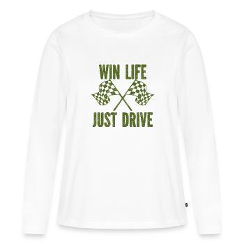 Car Classic Car - Women's Premium Organic Long Sleeve Shirt - white - Front - Julia (174cm)