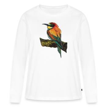 Vogel - Frauen Premium Bio Langarmshirt - Weiß - Vorne - Julia (174cm)
