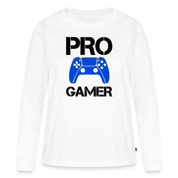 pro gamer - Frauen Premium Bio Langarmshirt - Weiß - Vorne - Julia (174cm)