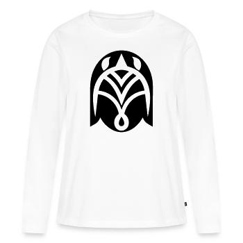 Wikingerhelm Krieger - Frauen Premium Bio Langarmshirt - Weiß - Vorne - Julia (174cm)
