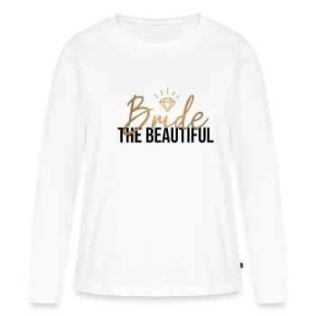 The beautiful Bride - Braut JGA - Women's Premium Organic Long Sleeve Shirt - white - Front - Julia (174cm)
