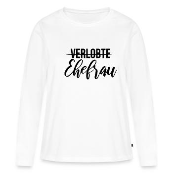 Wedding bachelorette party fiancee wife - Women's Premium Organic Long Sleeve Shirt - white - Front - Julia (174cm)
