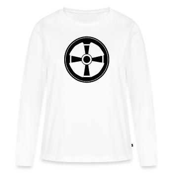 volant voiture - T-shirt manches longues Premium bio Femme - blanc - Devant - Julia (174cm)