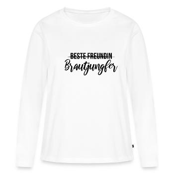 Wedding bachelor party best friend - Women's Premium Organic Long Sleeve Shirt - white - Front - Julia (174cm)