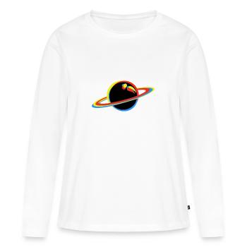 planète - T-shirt manches longues Premium bio Femme - blanc - Devant - Julia (174cm)