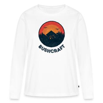 Bushcraft survival - Frauen Premium Bio Langarmshirt - Weiß - Vorne - Julia (174cm)