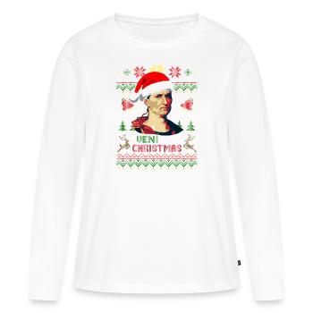 Veni Vidi Weihnachten Julius Caesar - Frauen Premium Bio Langarmshirt - Weiß - Vorne - Julia (174cm)