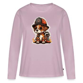 Heißer Held - Frauen Premium Bio Langarmshirt - Altrosa - Vorne - Julia (174cm)