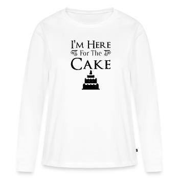 Fête de mariage Gâteau de mariage - T-shirt manches longues Premium bio Femme - blanc - Devant - Julia (174cm)
