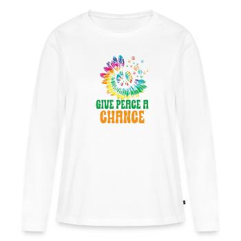 Satan Belzébuth Diable Gothique Pentagramme Mystique - T-shirt manches longues Premium bio Femme - blanc - Devant - Julia (174cm)