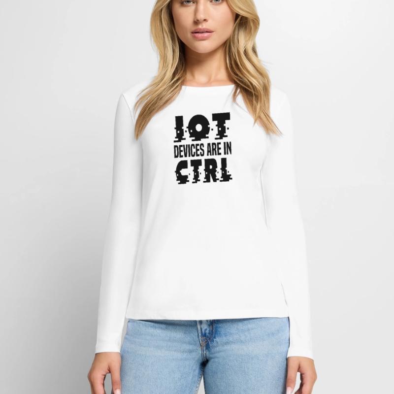 Internet Des Objets IOT Programmeur Admin IT T-shirt manches longues Premium bio Femme