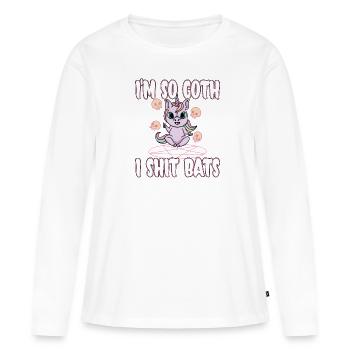 Satan Beelzebub Teufel Gothic Pentagram Mystisch - Frauen Premium Bio Langarmshirt - Weiß - Vorne - Julia (174cm)
