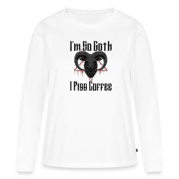 Satan Belzébuth Diable Gothique Pentagramme Mystique - T-shirt manches longues Premium bio Femme - blanc - Devant - Julia (174cm)