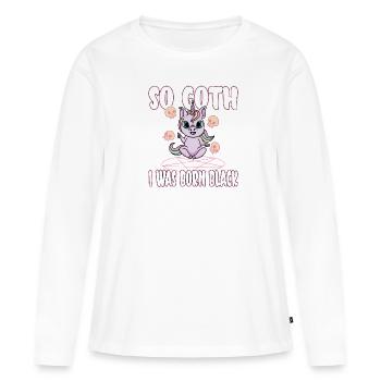 Satan Belzébuth Diable Gothique Pentagramme Mystique - T-shirt manches longues Premium bio Femme - blanc - Devant - Julia (174cm)