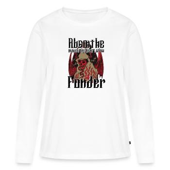 Satan Belzébuth Diable Gothique Pentagramme Mystique - T-shirt manches longues Premium bio Femme - blanc - Devant - Julia (174cm)