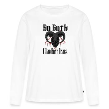 Satan Beelzebub Teufel Gothic Pentagram Mystisch - Frauen Premium Bio Langarmshirt - Weiß - Vorne - Julia (174cm)