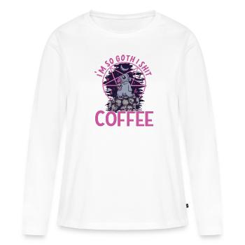 Satan Beelzebub Teufel Gothic Pentagram Mystisch - Frauen Premium Bio Langarmshirt - Weiß - Vorne - Julia (174cm)