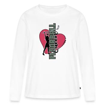 Floorball Floorball Queen Floorball Queen - T-shirt manches longues Premium bio Femme - blanc - Devant - Julia (174cm)