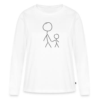 Family, Man, People, Man, Child - Women's Premium Organic Long Sleeve Shirt - white - Front - Julia (174cm)