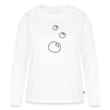 Soap bubbles forming circles - Women's Premium Organic Long Sleeve Shirt - white - Front - Julia (174cm)