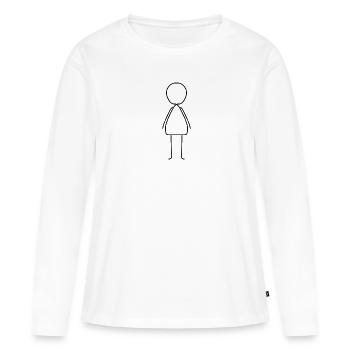man symbol people man - Women's Premium Organic Long Sleeve Shirt - white - Front - Julia (174cm)