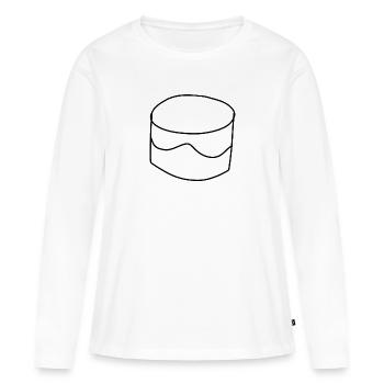 icône de gâteau gâteau de gâteau dessin animé - T-shirt manches longues Premium bio Femme - blanc - Devant - Julia (174cm)