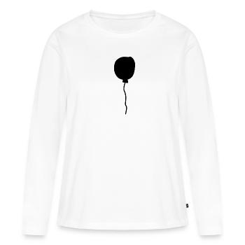 Forme du symbole du ballon - T-shirt manches longues Premium bio Femme - blanc - Devant - Julia (174cm)