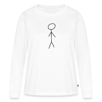 man symbol people man - Women's Premium Organic Long Sleeve Shirt - white - Front - Julia (174cm)