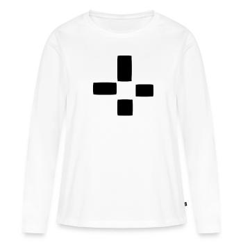 viereck muster vier formen form - Frauen Premium Bio Langarmshirt - Weiß - Vorne - Julia (174cm)