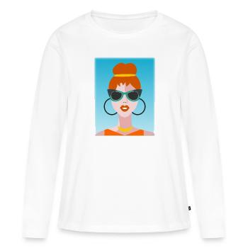 WIFE. DAUGHTER. ADOLESCENT. WOMEN'S DAY - Women's Premium Organic Long Sleeve Shirt - white - Front - Julia (174cm)