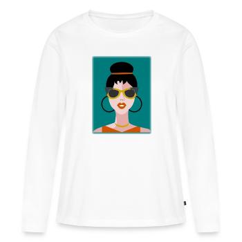WIFE. DAUGHTER. ADOLESCENT. WOMEN'S DAY - Women's Premium Organic Long Sleeve Shirt - white - Front - Julia (174cm)